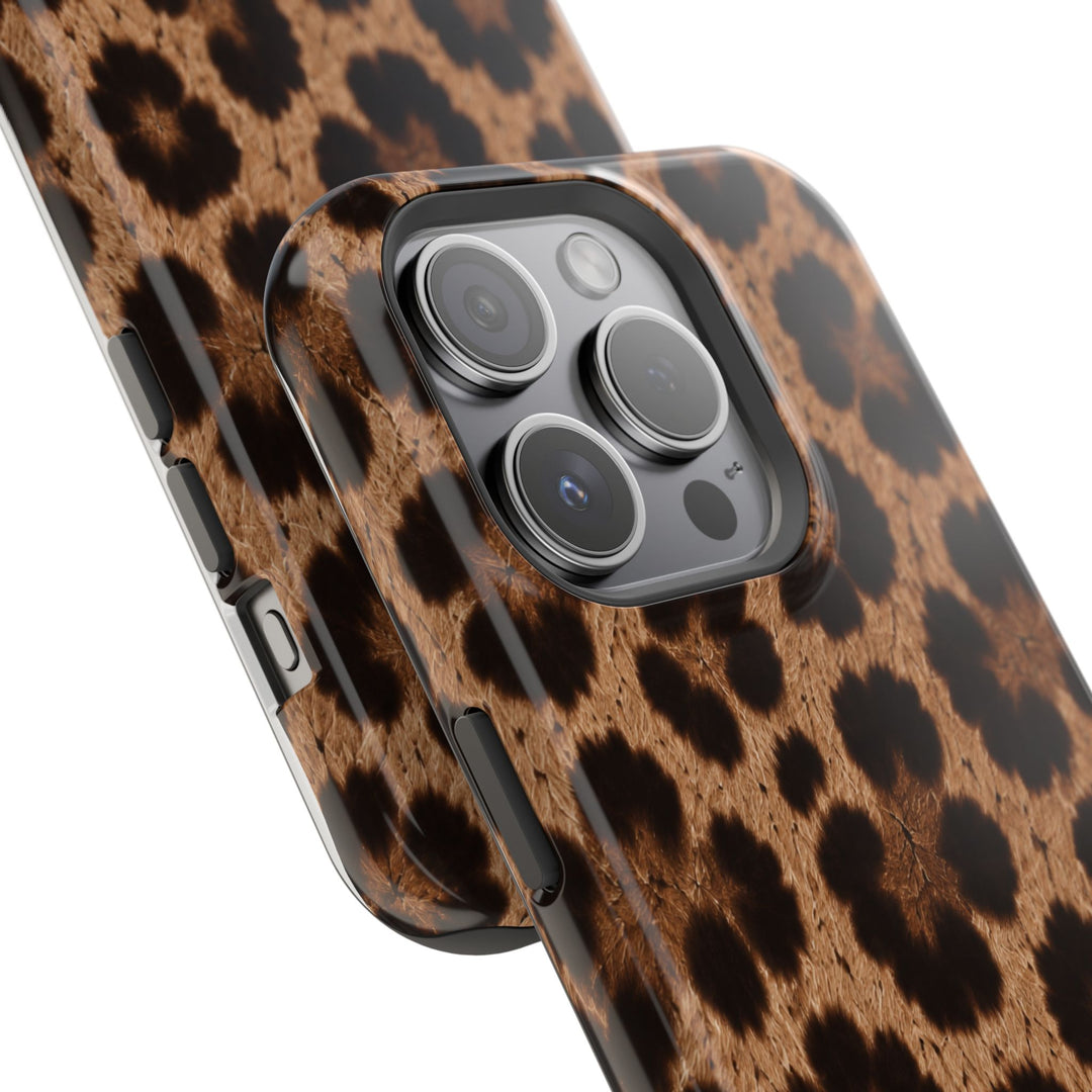 Leopard Print Magnetic Impact-Resistant Phone Case