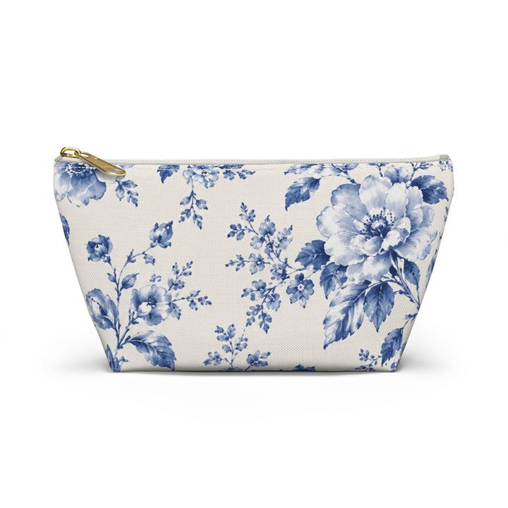 Blue Floral Accessory Pouch
