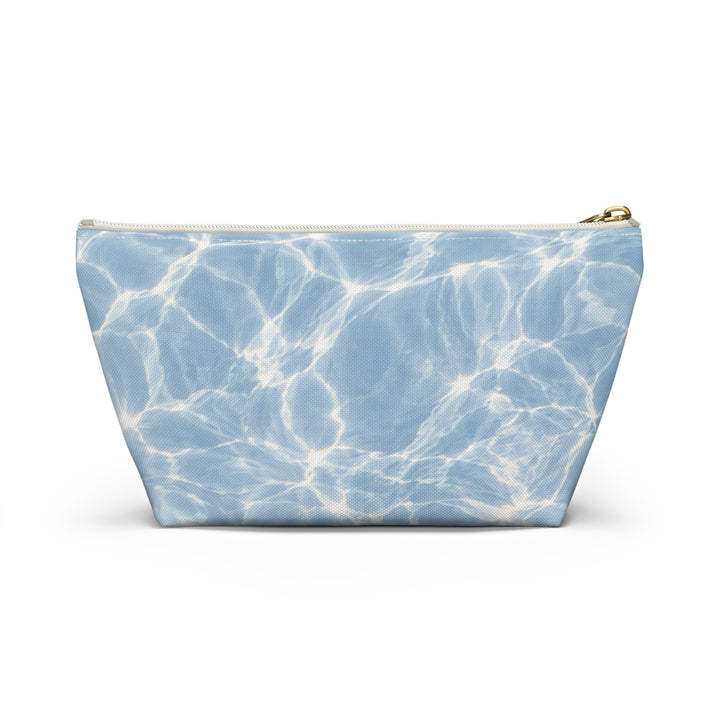 Arctic Accessory Pouch — Blue T‑Bottom Cosmetic Bag