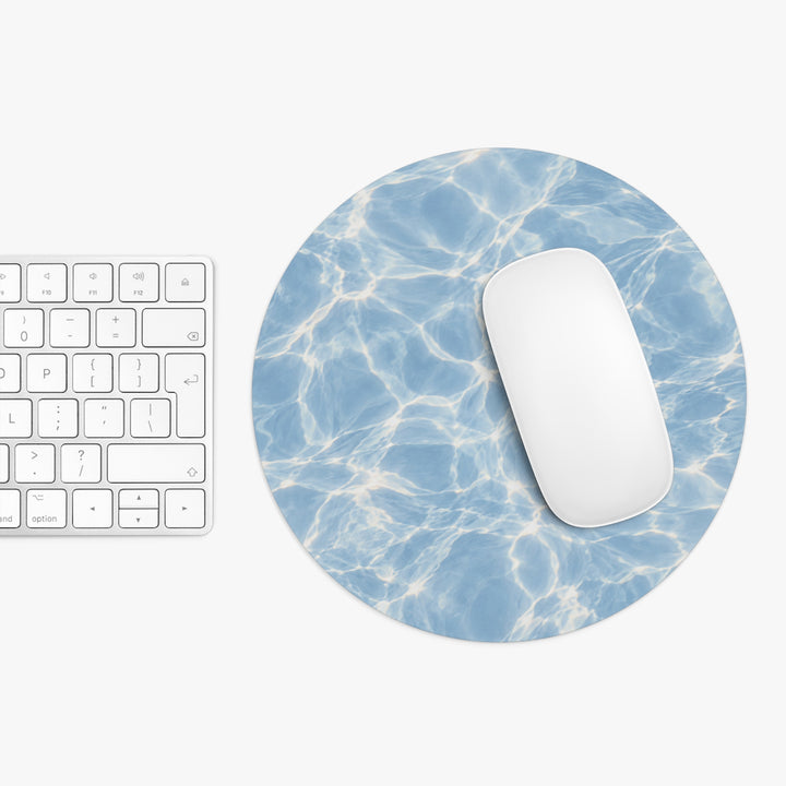 Arctic Freeze Pattern Round Mouse Pad