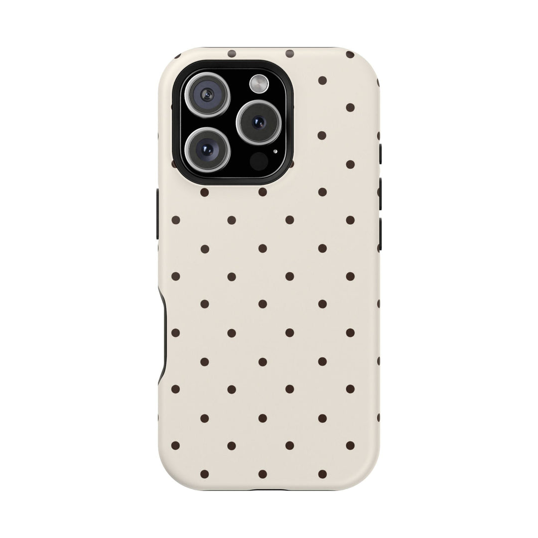 Polka Dot Magnetic Impact-Resistant Phone Case — Slim Protective iPhone Cover