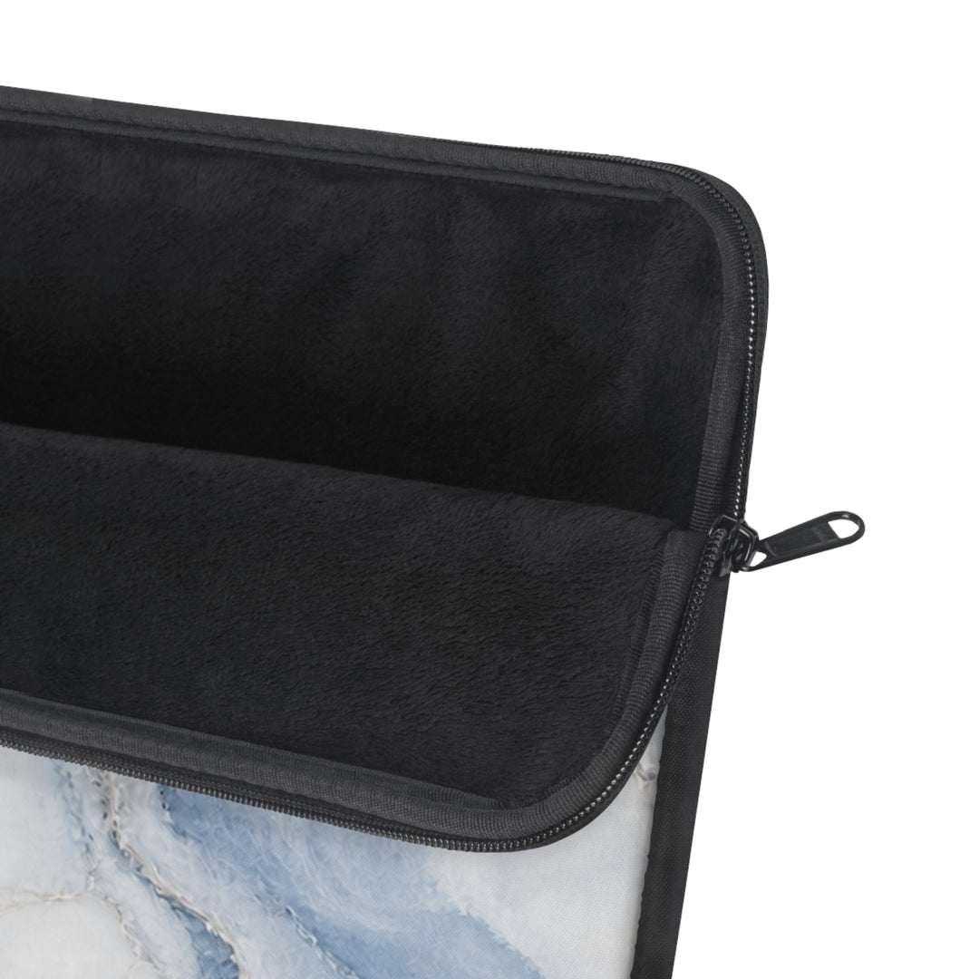 Blue Marble Laptop Sleeve — Watercolor Marble Protective Sleeve for 13"–15" Laptops