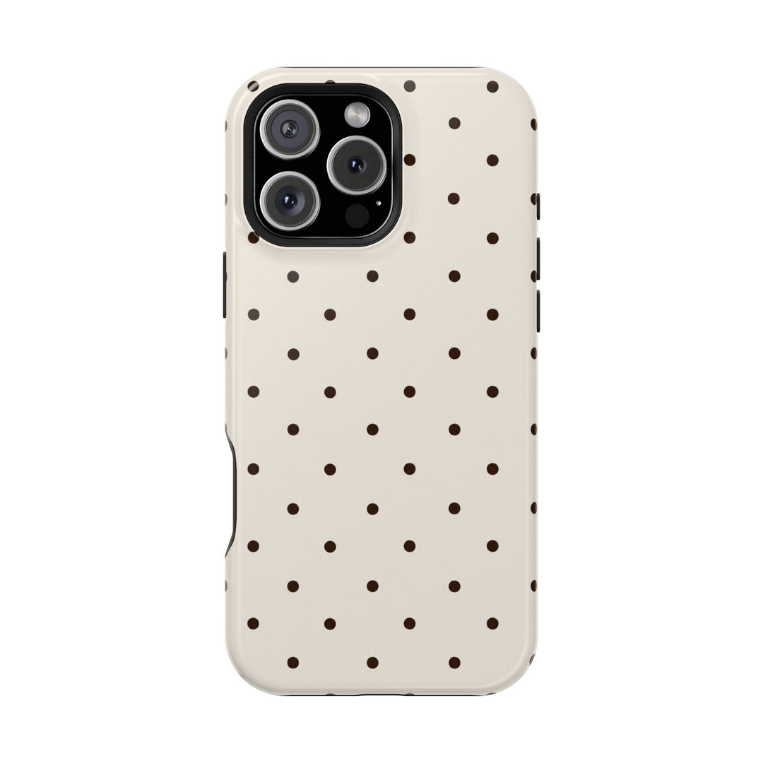Polka Dot Magnetic Impact-Resistant Phone Case — Slim Protective iPhone Cover