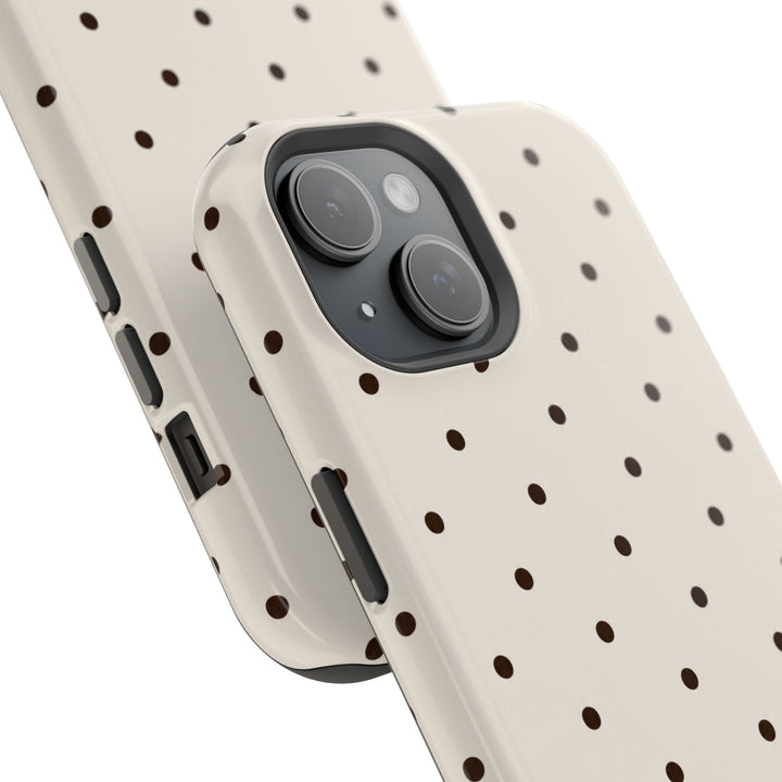 Polka Dot Magnetic Impact-Resistant Phone Case — Slim Protective iPhone Cover