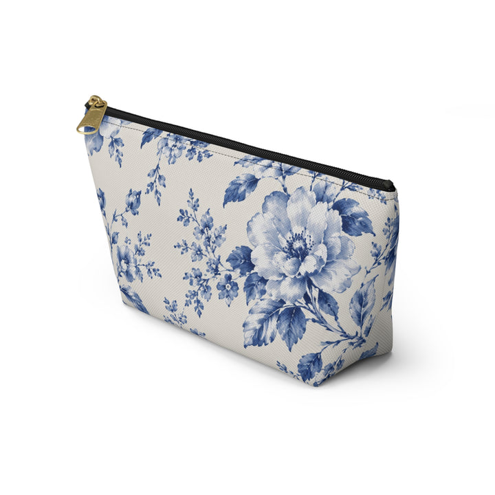 Blue Floral Accessory Pouch