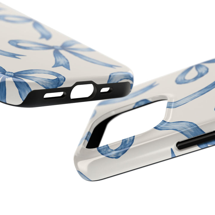 Blue Watercolor Bows - Tough Phone Case