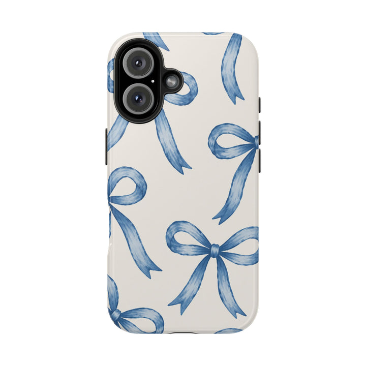 Blue Watercolor Bows - Tough Phone Case