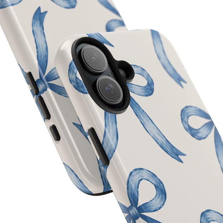 Blue Watercolor Bows - Tough Phone Case