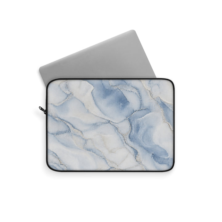 Blue Marble Laptop Sleeve — Watercolor Marble Protective Sleeve for 13"–15" Laptops