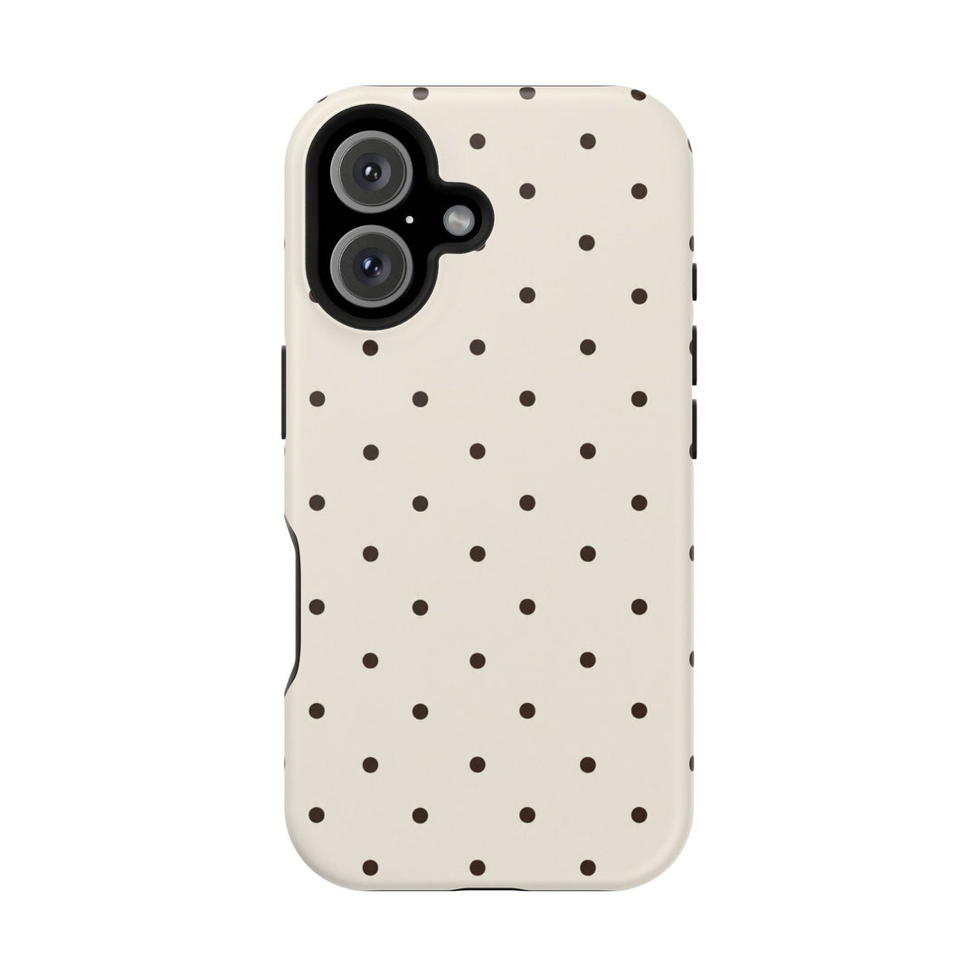 Polka Dot Magnetic Impact-Resistant Phone Case — Slim Protective iPhone Cover