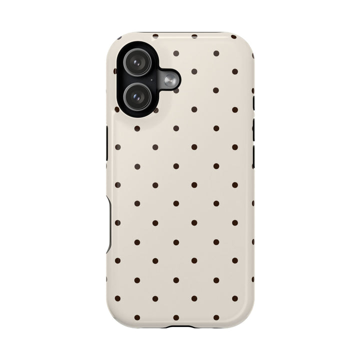 Polka Dot Magnetic Impact-Resistant Phone Case — Slim Protective iPhone Cover