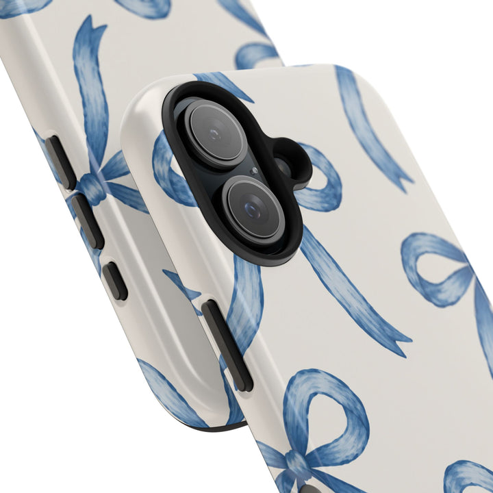 Blue Watercolor Bows - Tough Phone Case