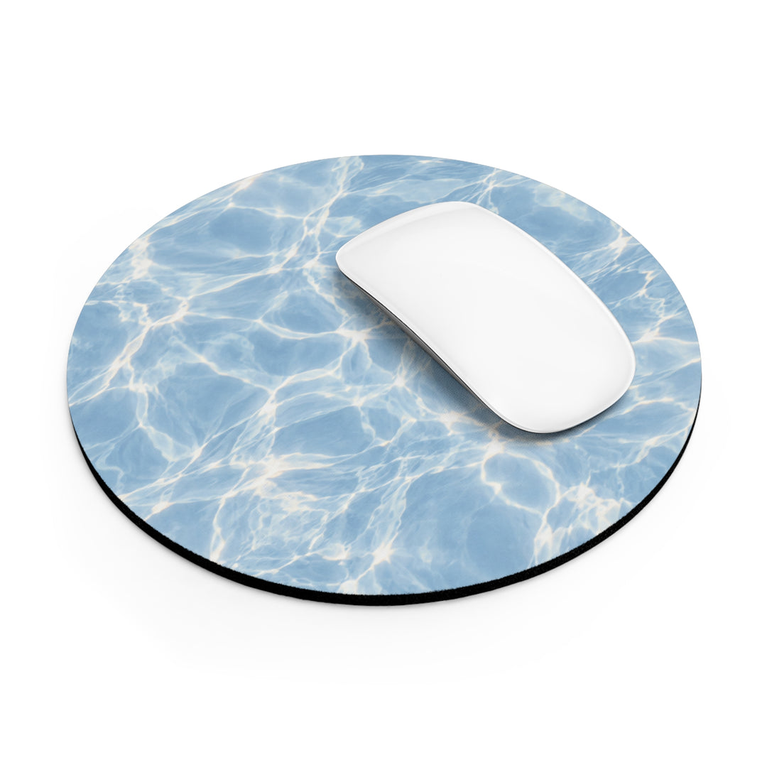Arctic Freeze Pattern Round Mouse Pad