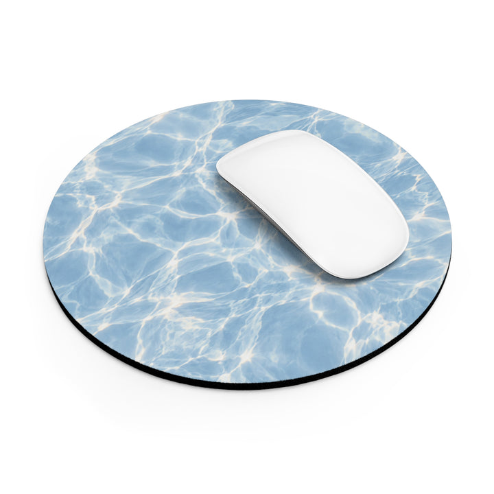 Arctic Freeze Pattern Round Mouse Pad