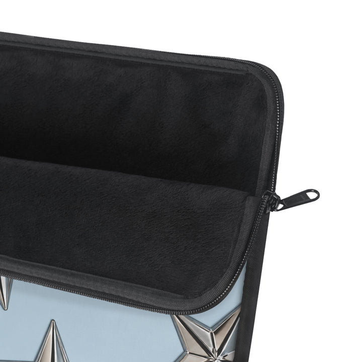 Metallic Stars Laptop Sleeve — Sky Blue Protective Case