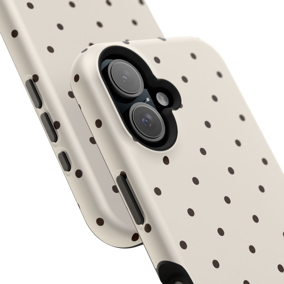 Polka Dot Magnetic Impact-Resistant Phone Case — Slim Protective iPhone Cover