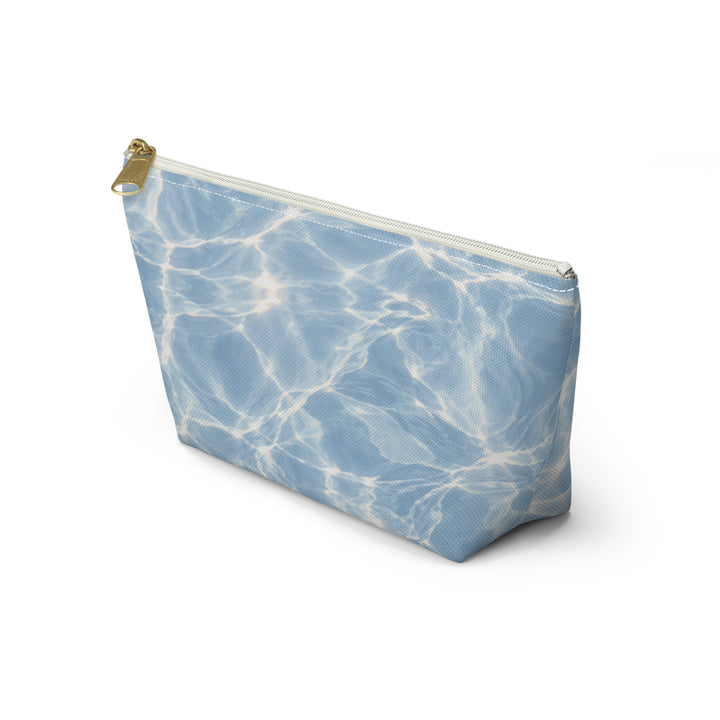 Arctic Accessory Pouch — Blue T‑Bottom Cosmetic Bag