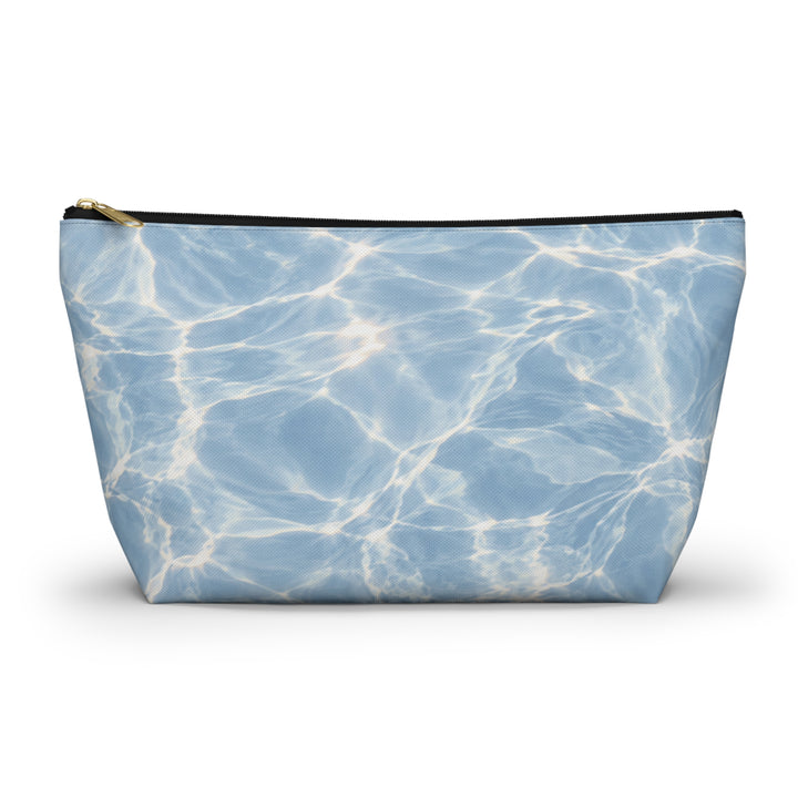 Arctic Accessory Pouch — Blue T‑Bottom Cosmetic Bag