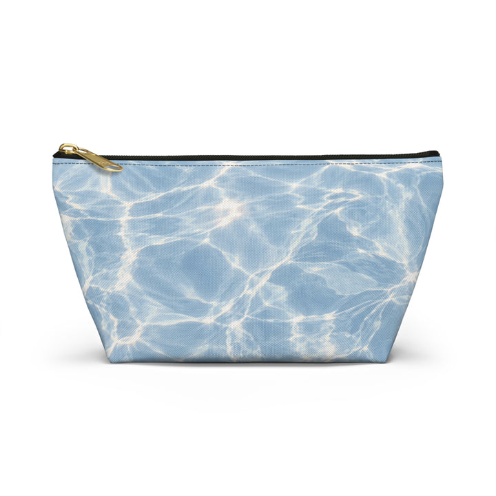 Arctic Accessory Pouch — Blue T‑Bottom Cosmetic Bag