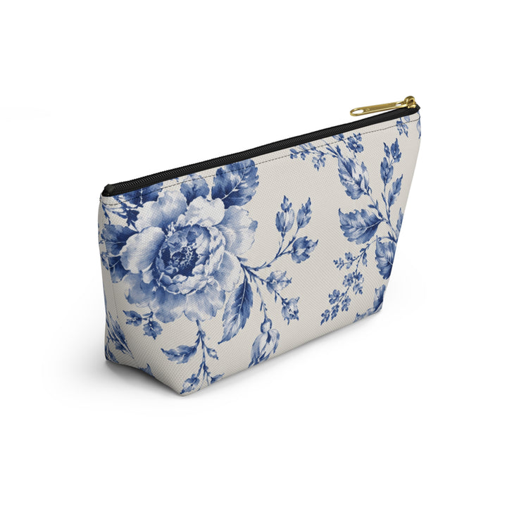 Blue Floral Accessory Pouch