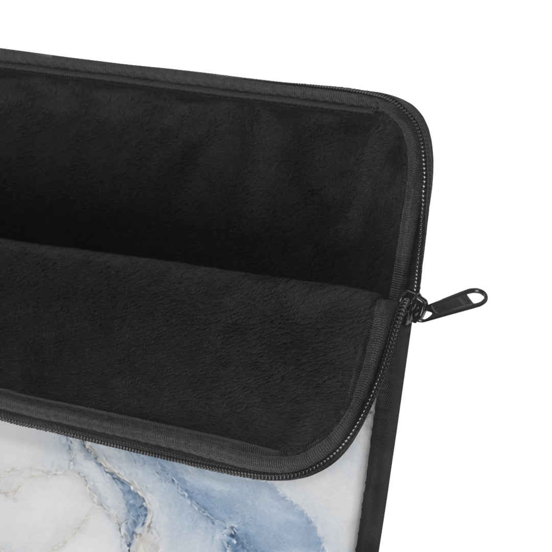 Blue Marble Laptop Sleeve — Watercolor Marble Protective Sleeve for 13"–15" Laptops