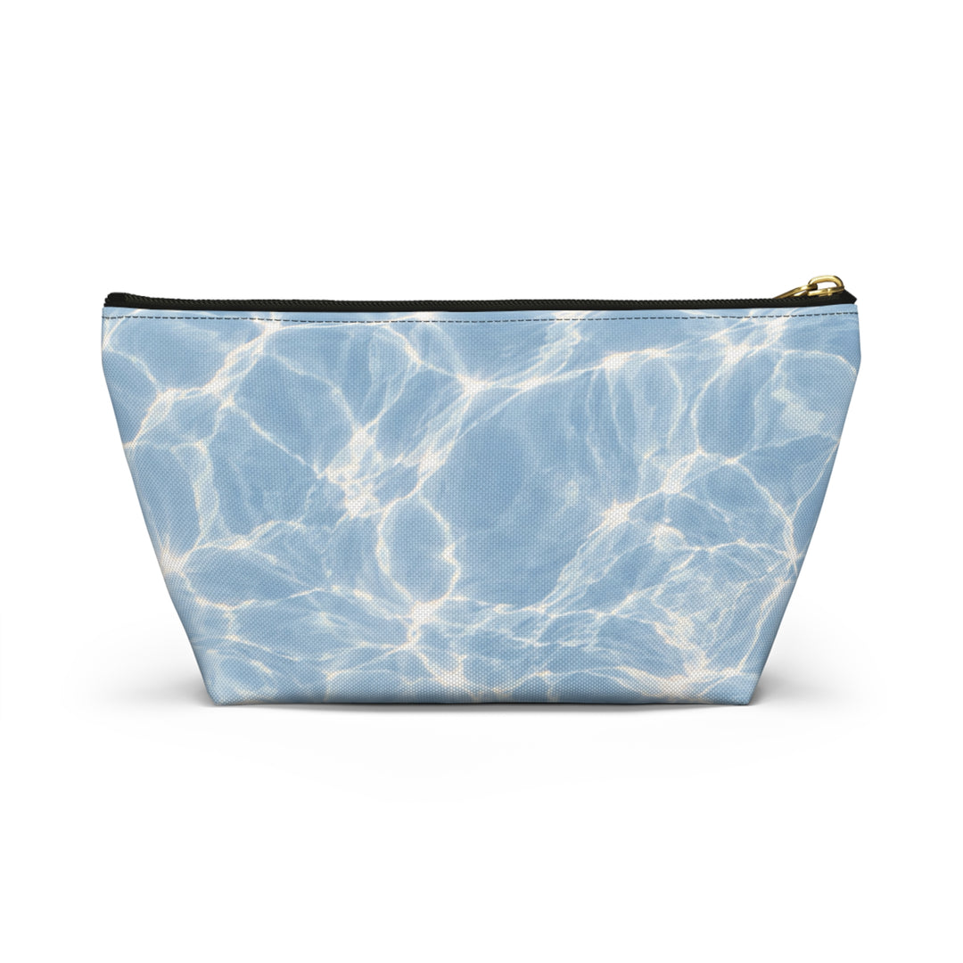 Arctic Accessory Pouch — Blue T‑Bottom Cosmetic Bag