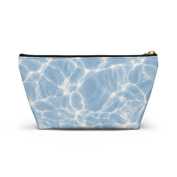 Arctic Accessory Pouch — Blue T‑Bottom Cosmetic Bag