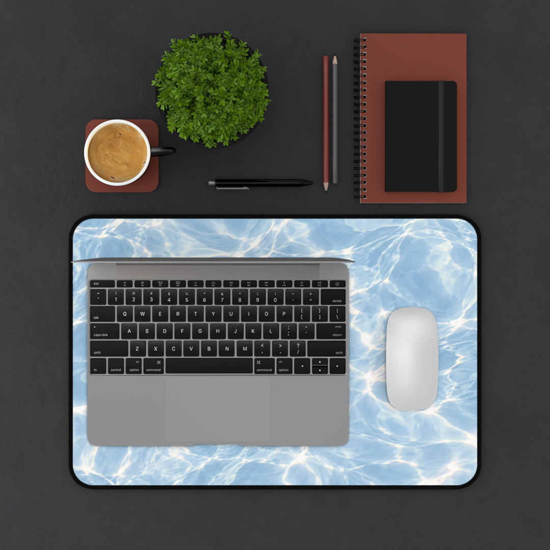 Arctic Freeze Desk Mat — Calming Blue Desk Pad for Home Office &amp; Gaming