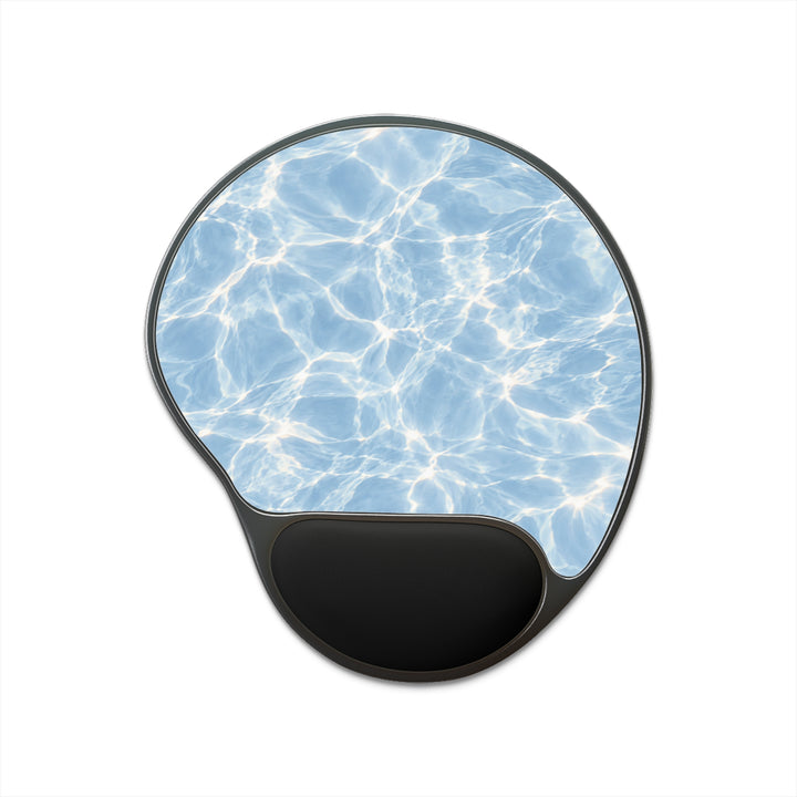 Aqua Ripple Mouse Pad with Ergonomic Wrist Rest