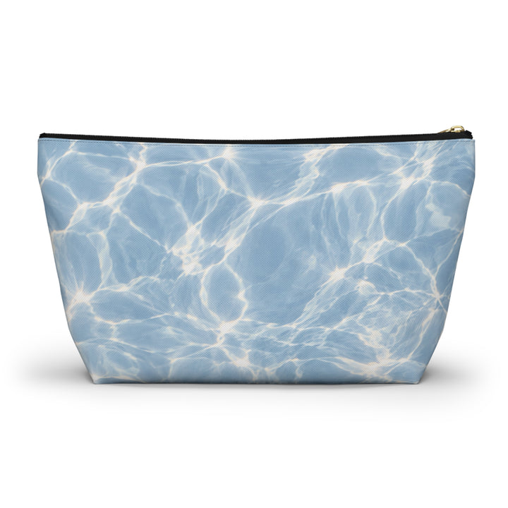 Arctic Accessory Pouch — Blue T‑Bottom Cosmetic Bag