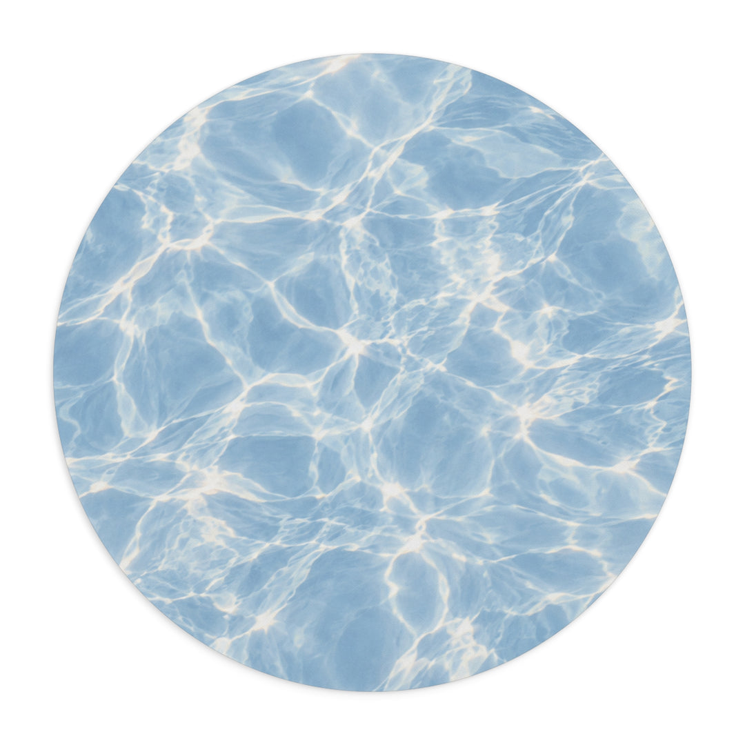 Arctic Freeze Pattern Round Mouse Pad