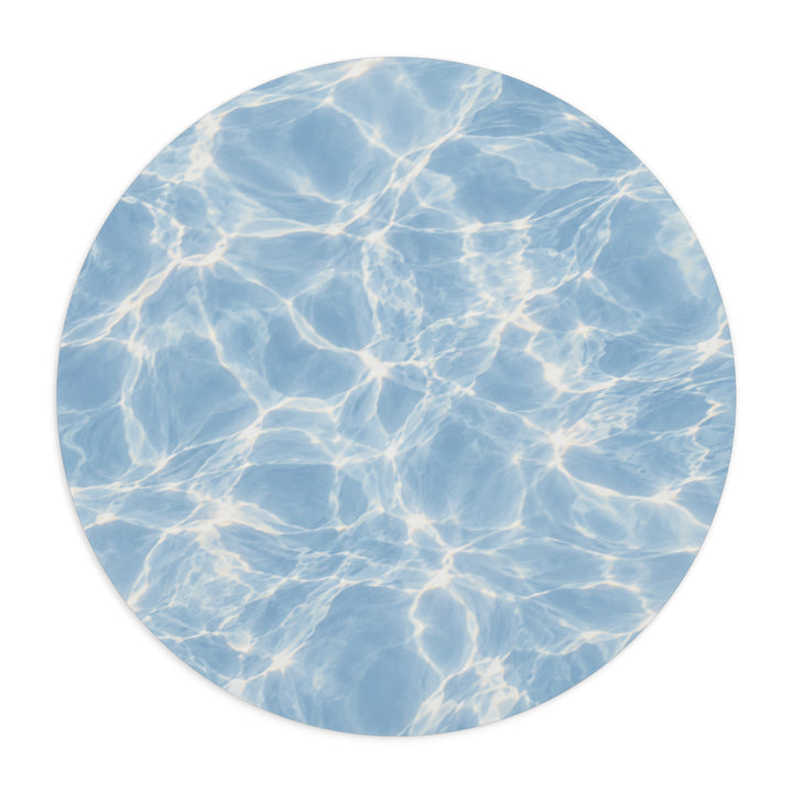 Arctic Freeze Pattern Round Mouse Pad