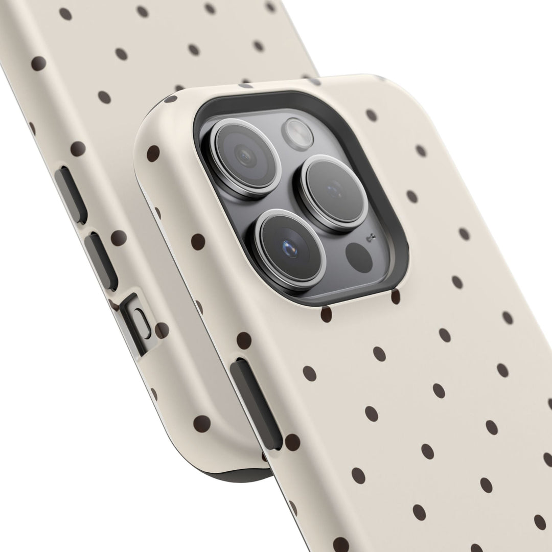 Polka Dot Magnetic Impact-Resistant Phone Case — Slim Protective iPhone Cover