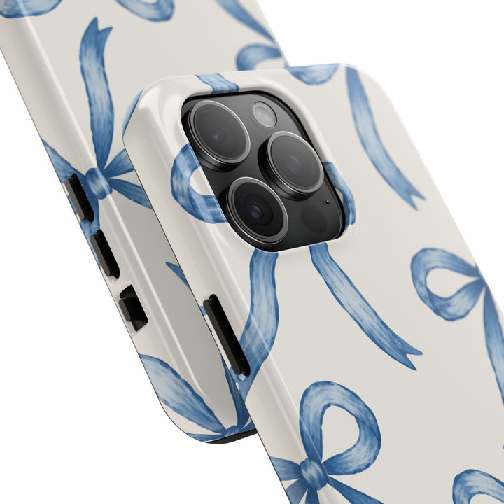 Blue Watercolor Bows - Tough Phone Case