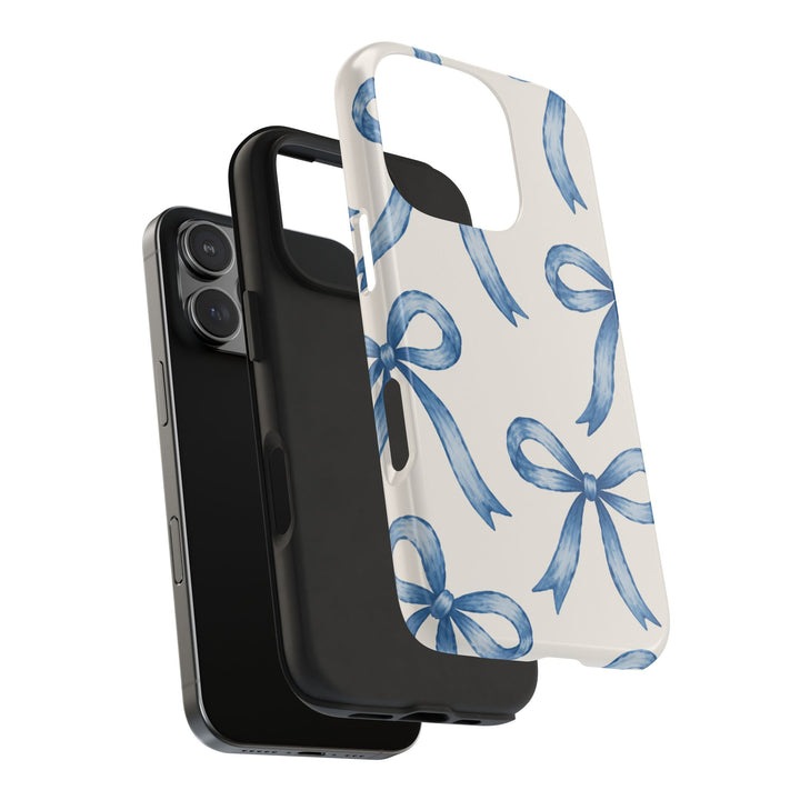 Blue Watercolor Bows - Tough Phone Case