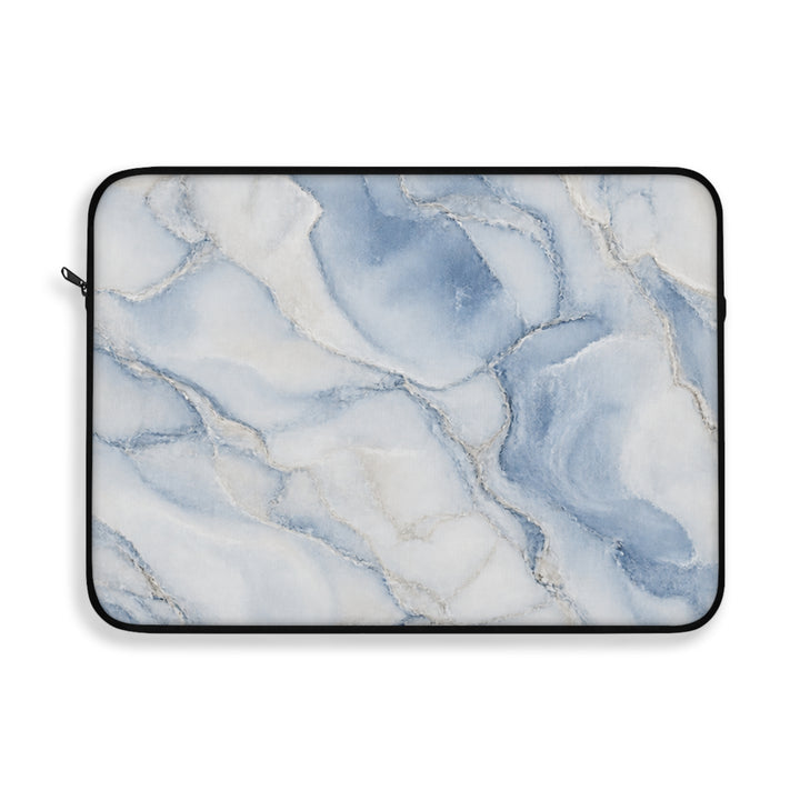 Blue Marble Laptop Sleeve — Watercolor Marble Protective Sleeve for 13"–15" Laptops