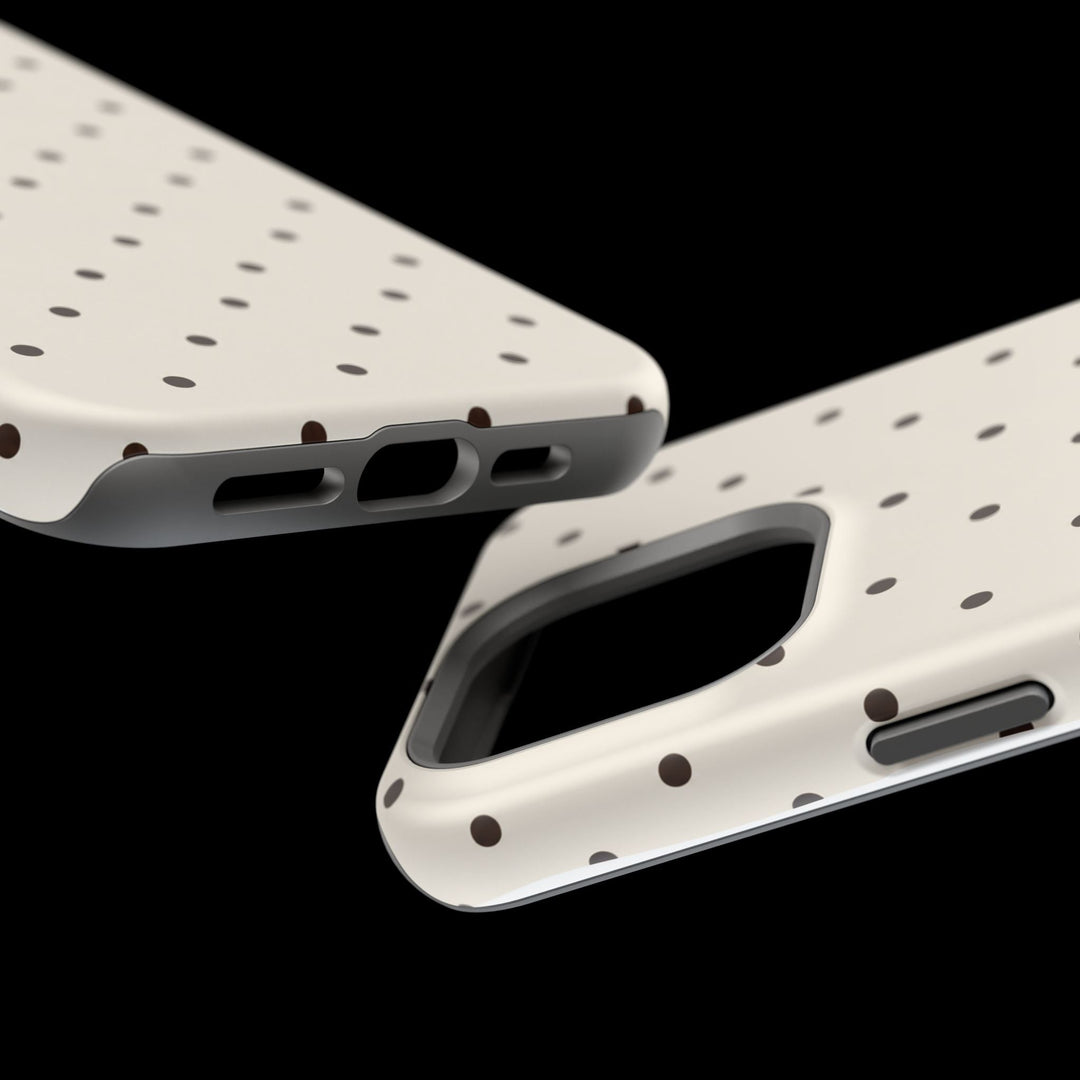 Polka Dot Magnetic Impact-Resistant Phone Case — Slim Protective iPhone Cover
