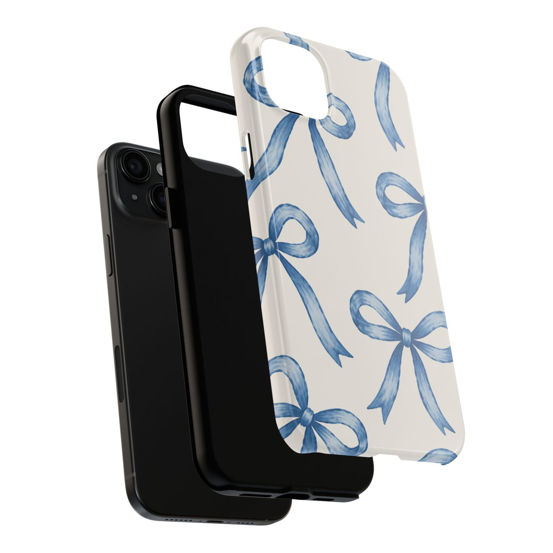 Blue Watercolor Bows - Tough Phone Case