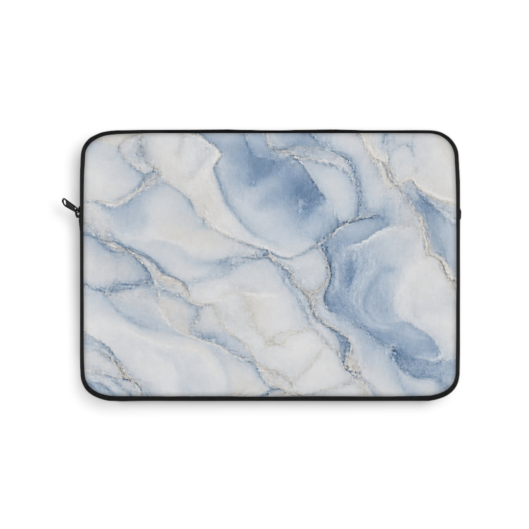Blue Marble Laptop Sleeve — Watercolor Marble Protective Sleeve for 13"–15" Laptops