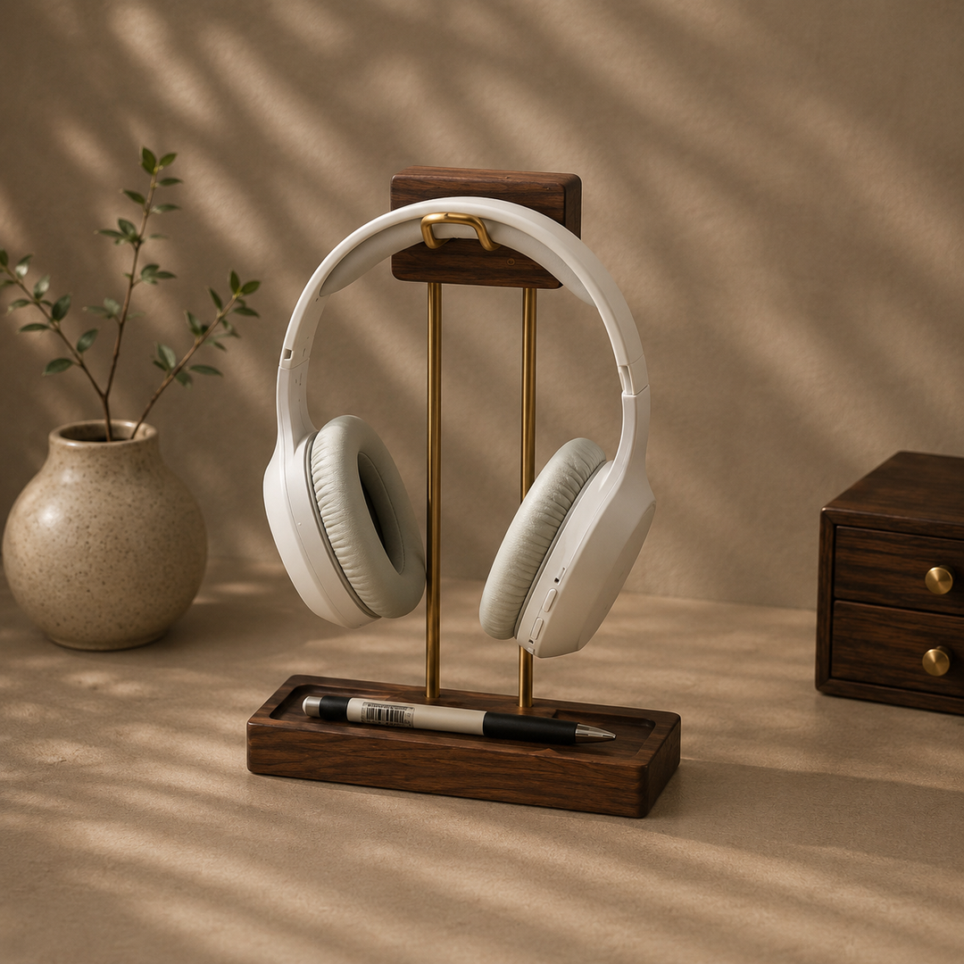 Walnut Headphone Stand