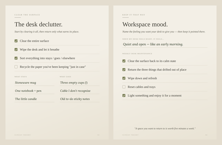 The Desk Reset Checklist - Printable Workspace Reset