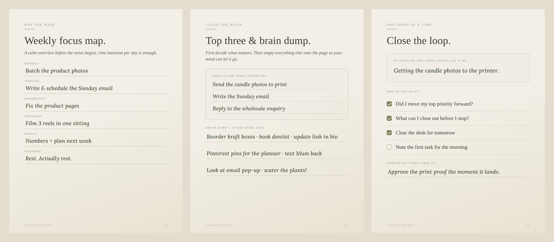 The Focus Flow Planner - Printable Daily Focus Pages