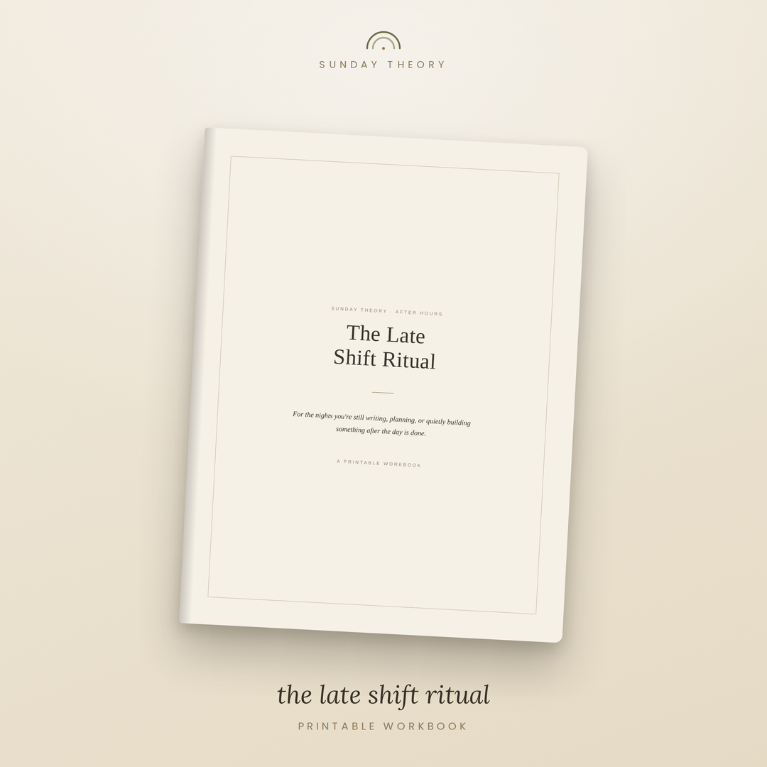 The Late Shift Ritual - Printable Evening Planning Pages