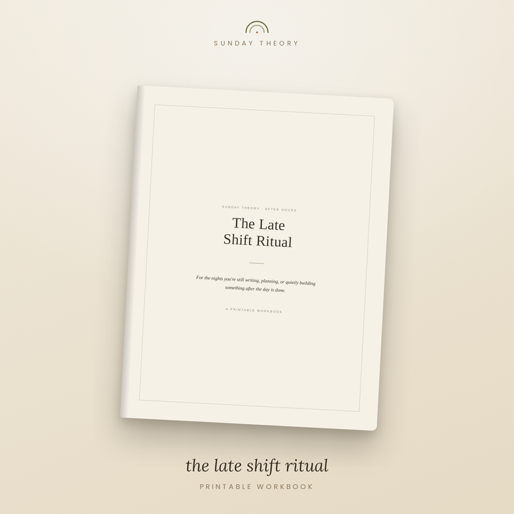 The Late Shift Ritual - Printable Evening Planning Pages