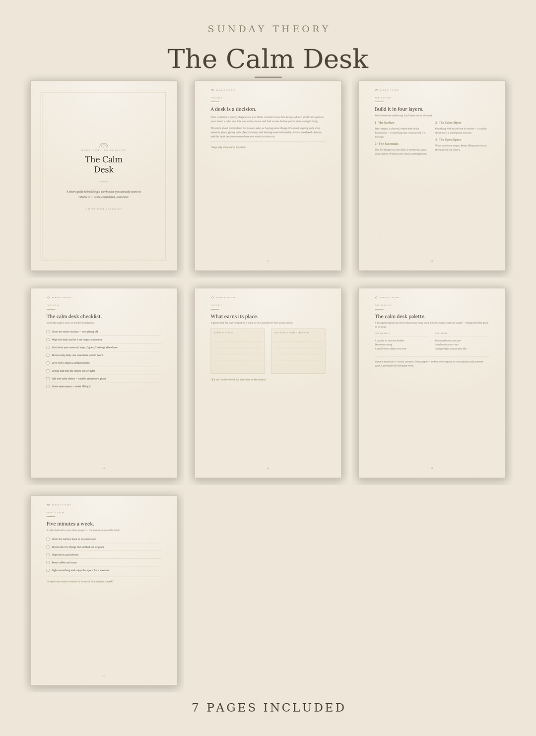 The Sunday Theory Ritual Library - 5 Printable Workbooks