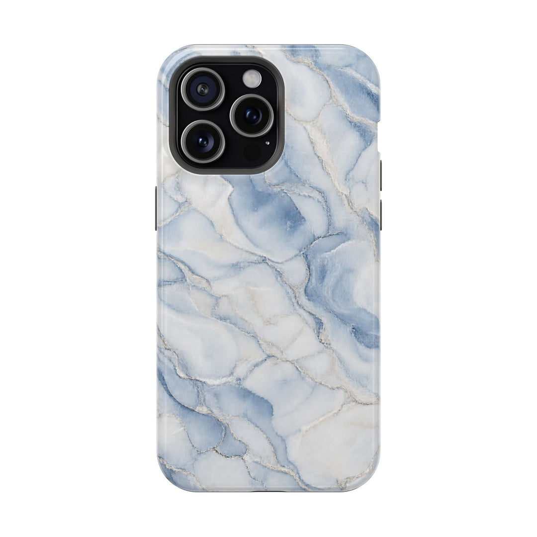 Sunday Theory blue marble magnetic phone case with impact-resistant dual-layer design for iPhone and Samsung